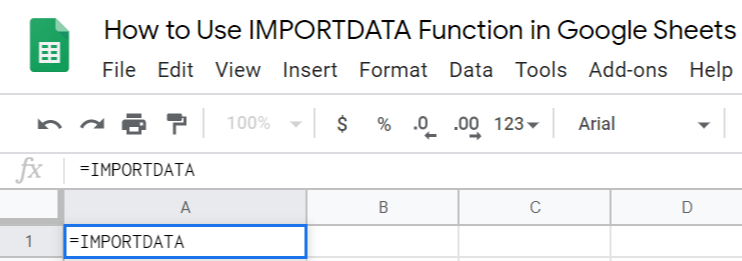 IMPORTDATA Function in Google Sheets