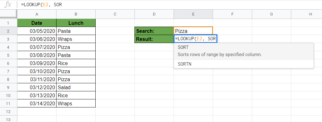 Find the Last Matching Value in Google Sheets