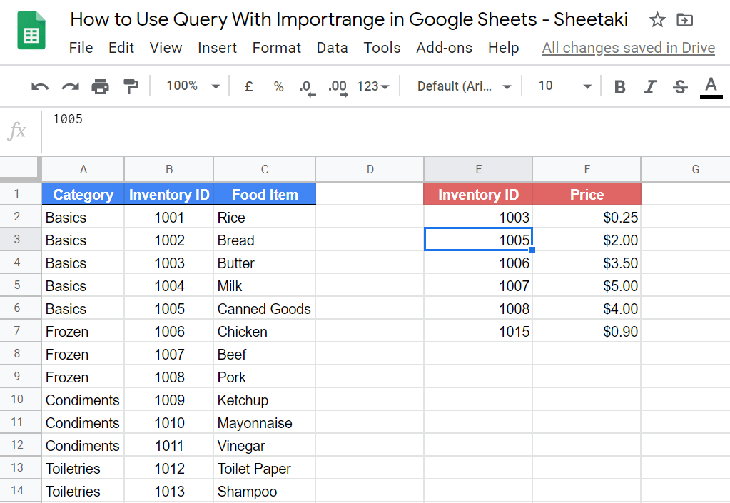 QUERY WITH IMPORTRANGE Functions in Google Sheets