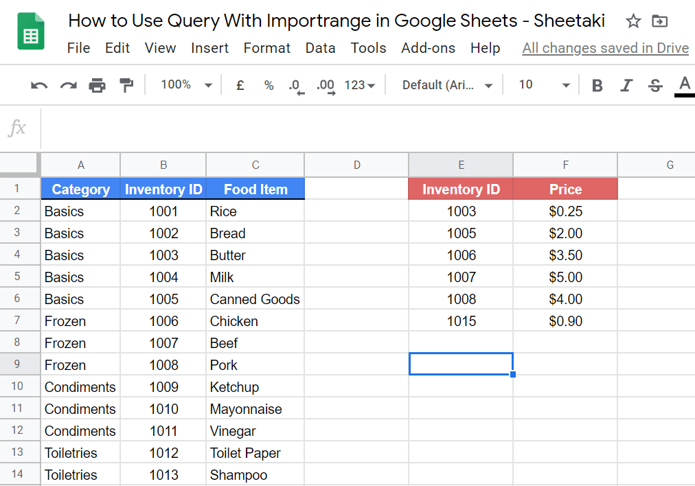 QUERY WITH IMPORTRANGE Functions in Google Sheets