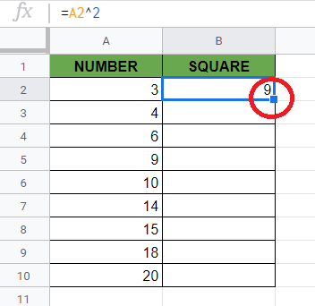 Copy a Formula Down an Entire Column in Google Sheets