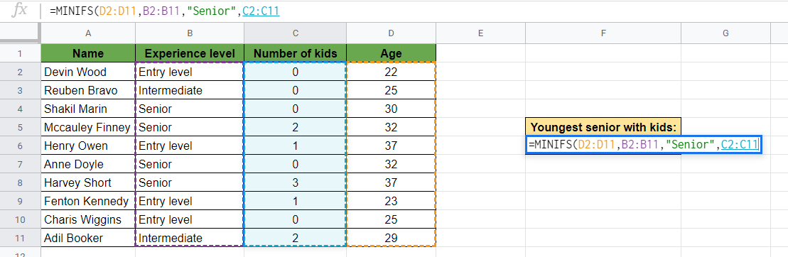 Selecting the Criteria Range