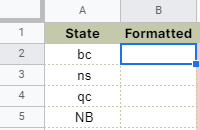 How to use UPPER function in Google Sheets