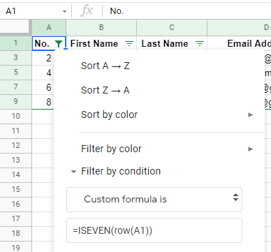 How to Delete Every Other Row in Google Sheets