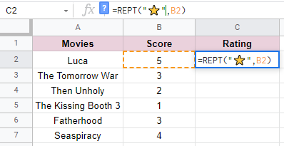 How to Create a Star Rating System in Google Sheets?