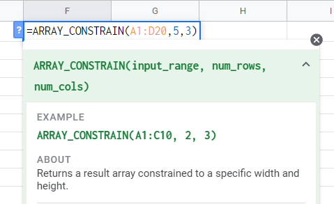The Anatomy of the ARRAY CONSTRAIN Function