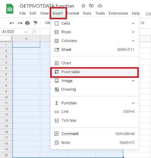 How to Use GETPIVOTDATA Function in Google Sheets