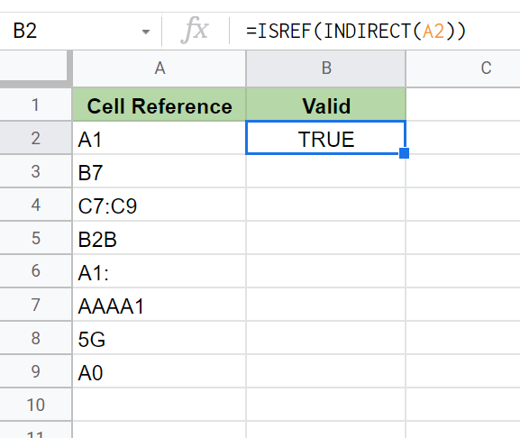Returning the output of ISREF function