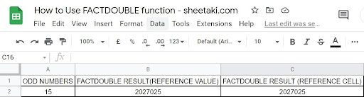 FACTDOUBLE Function - sheetaki.com