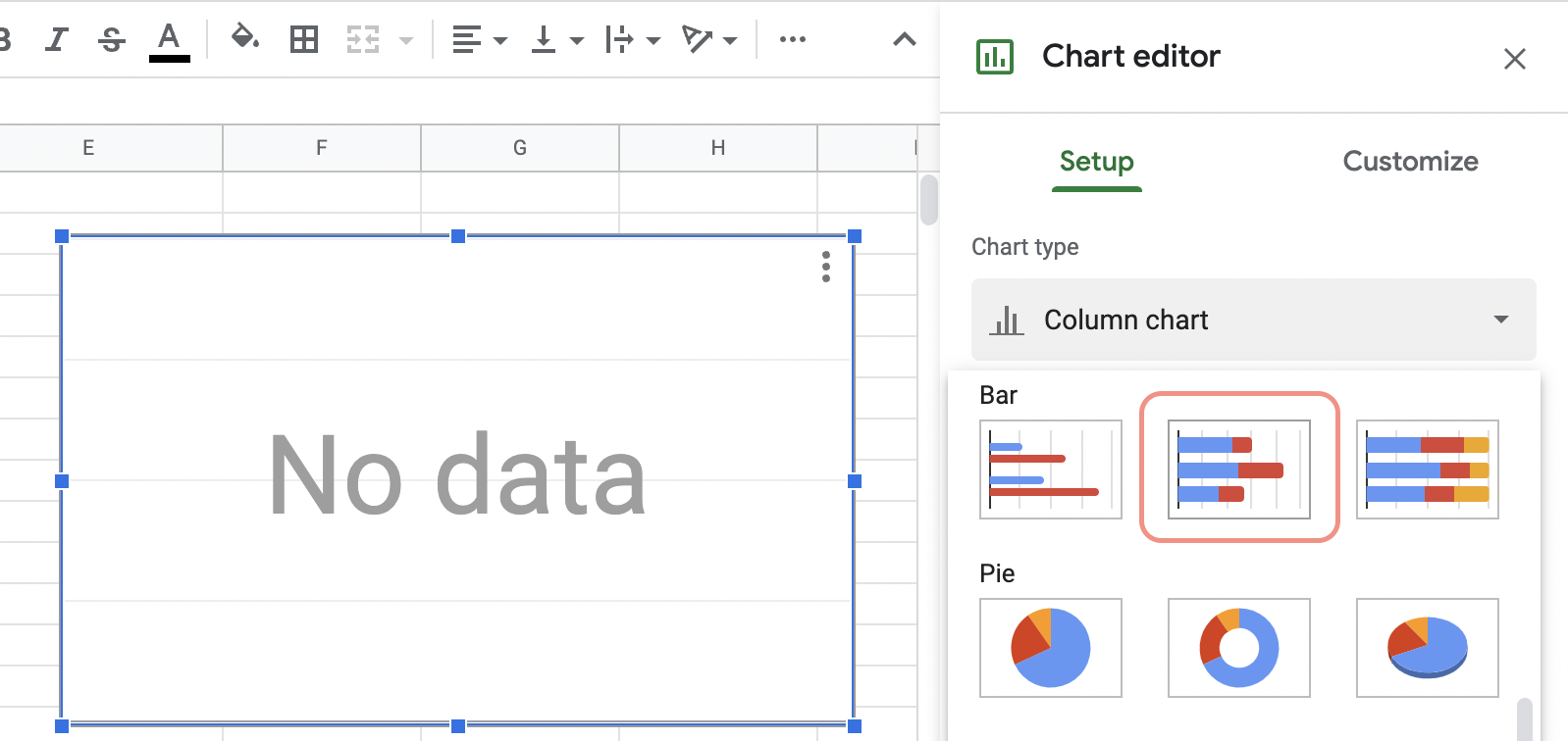 stacked bar chart
