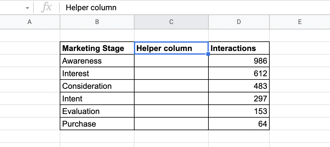 helper column