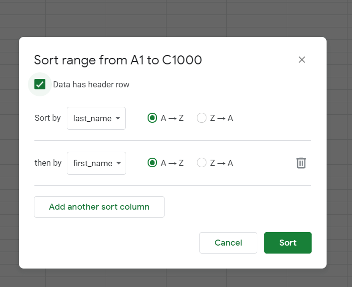 advanced options for built-in sort