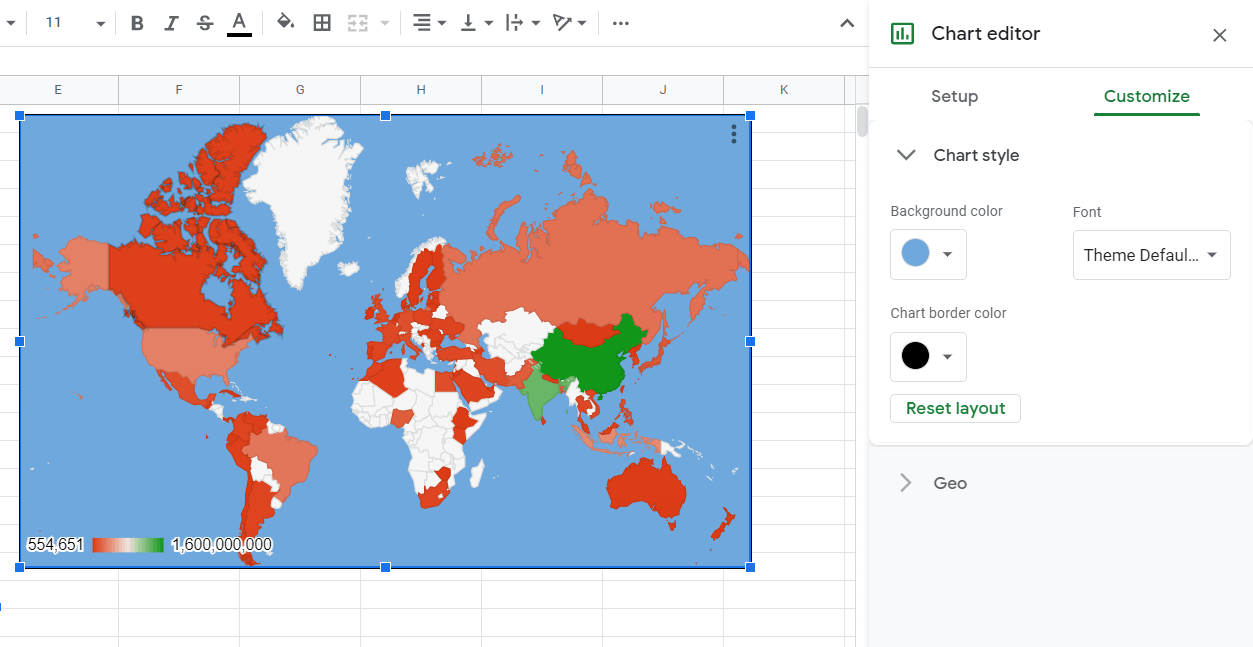 customize background of geo map