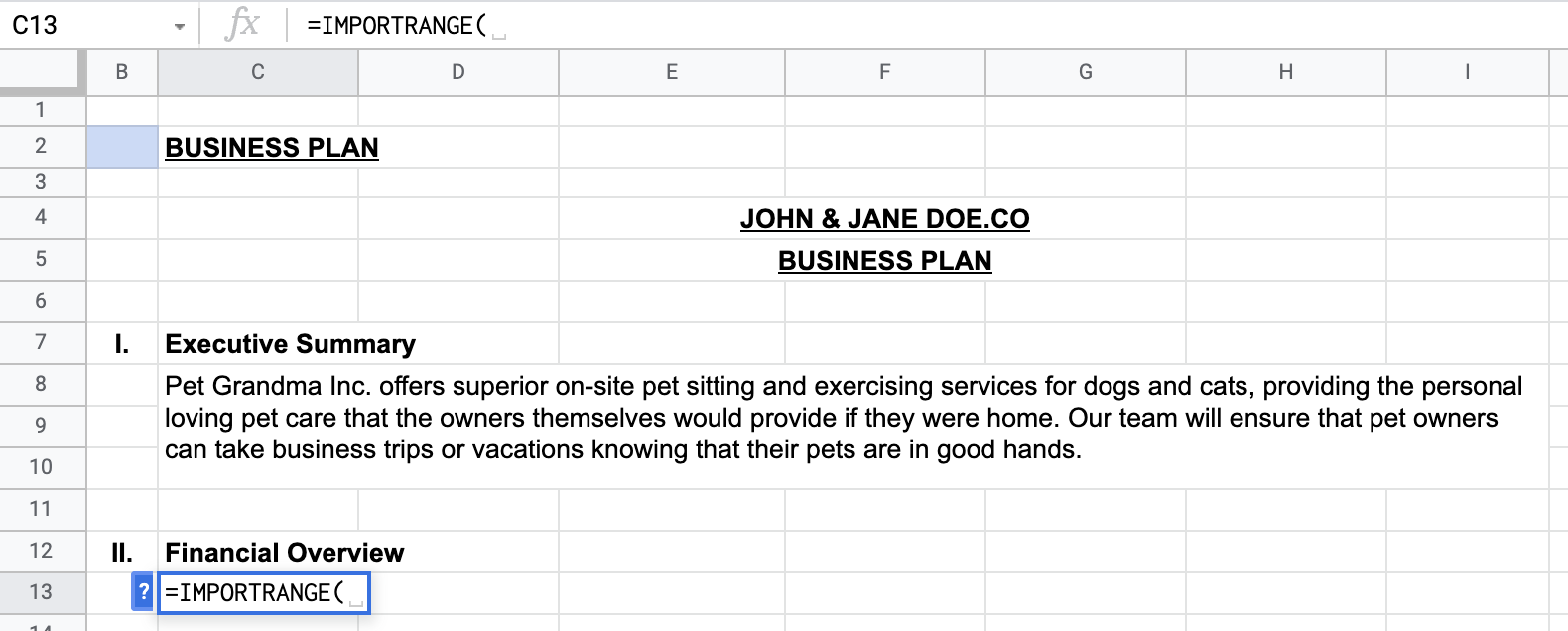 Import Data from Specific Sheet Into New Google Sheets