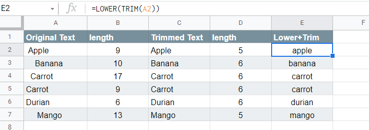 using TRIM function with other functions 