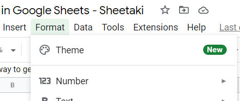 Overflow text in Google Sheets