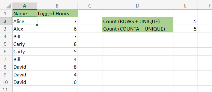 dynamic formula updates when changes are made to the original range