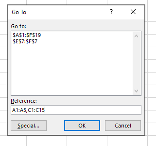 Go to pop-up dialog box