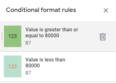 Defining conditional format rules during a macro recording