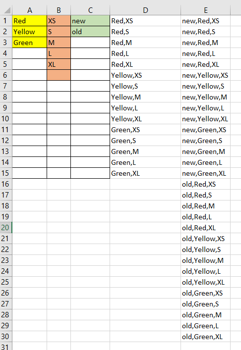 using permutation formula multiple times for more than 2 columns