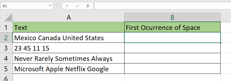 how to get position of the Nth Space on a String in Excel
