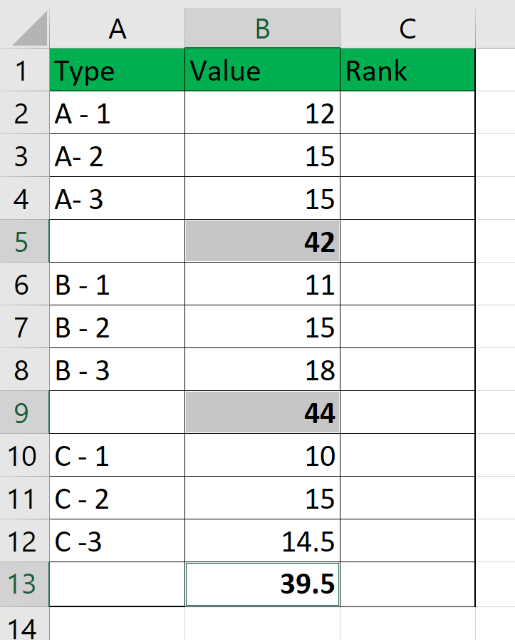 select the non-continuous range