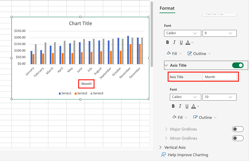 Add Axis Labels to Charts in Excel