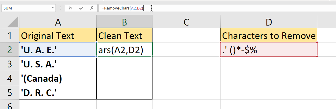 add arguments to our recursive lambda function in Excel